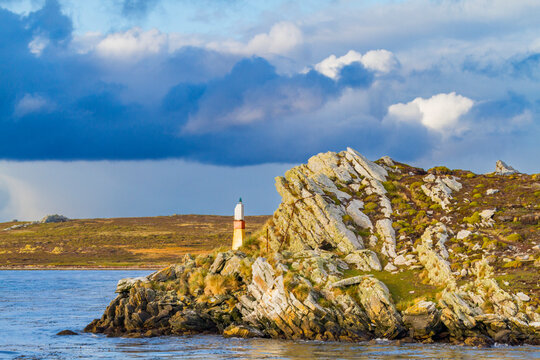 Views of the area just outside of Stanley, the capital and only true city, with a cathedral, in the Falkland Islands