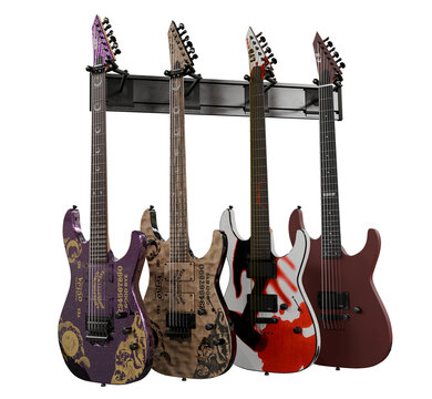 ESP Superstrat Guitars isolated on white