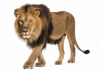 Obraz premium lion king isolated on white background