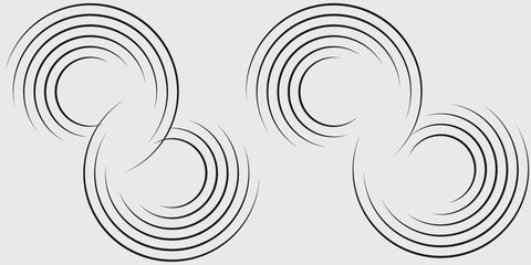 Spiral sound wave rhythm line dynamic abstract vector background