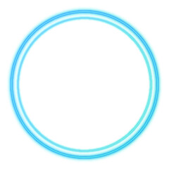 Double Glowing Circle Border Frame. Gradient Circle Frame in Light Blue Color.