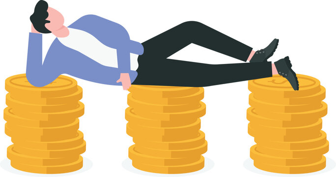 Easy money, owning wealth, successful businessman, passive income, interest on savings, return on investment,
- Powered by Adobe