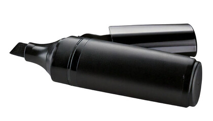 Fototapeta premium Bold Black Permanent Marker on White Canvas
