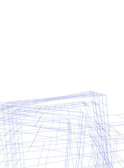 abstract architecture vector 3d illustration