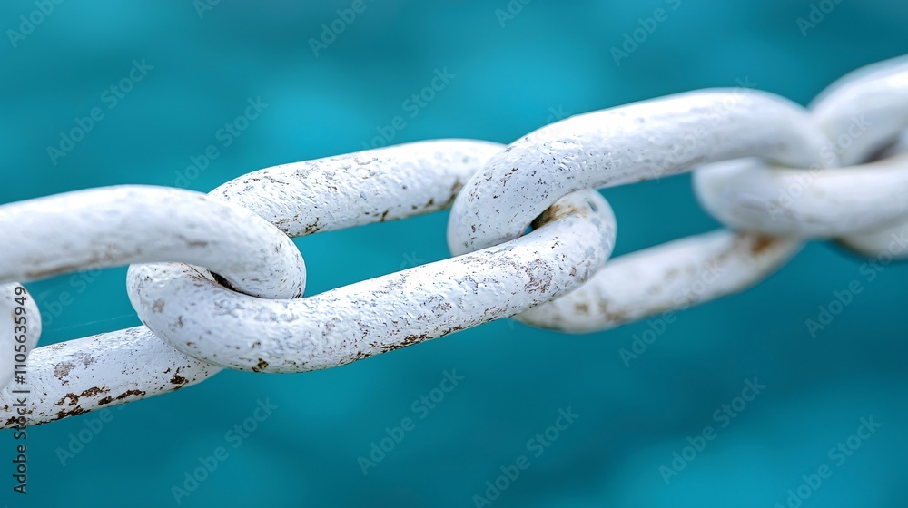 Aufkleber A concept of supply chain transparency using blockchain for tracking and authenticity Stock Photo with side copy space