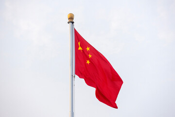 Flag  of China at Tiananmen Square in Beijing