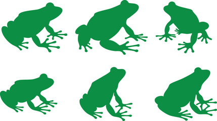 Stylish Frog Vector Silhouette Design