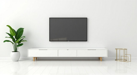 modern living room with tv