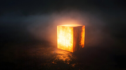 Repression: A Glowing Box Sealed in Darkness, Buried Beneath Layers of Fog and Whispering Memories