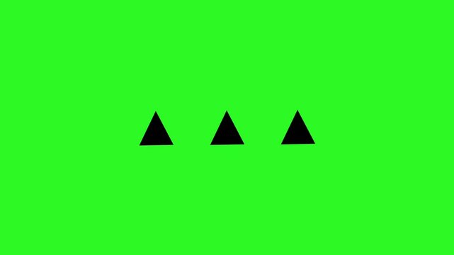 Rotating black triangle loading animation featuring abstract geometric elements in a minimalist monochrome design. ideal for representing downloading, waiting, or processing in digital environments