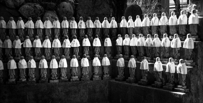 Hundreds of Jizo, Buddha statues, Zen Buddhism, Yoshino, Nara, Honshu, Japan