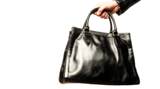 Luxury Leather Bag Display Transparent Background