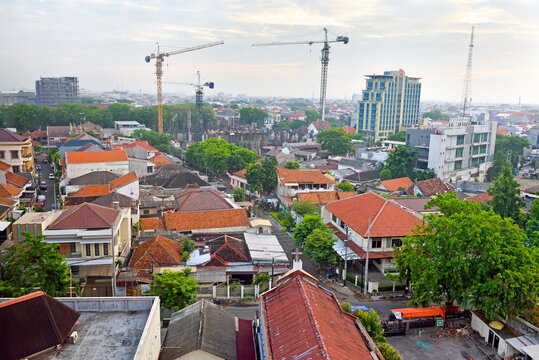 Overview of Semarang from the Hotel Santika Premiere, Semarang, Java island, Indonesia, Southeast Asia