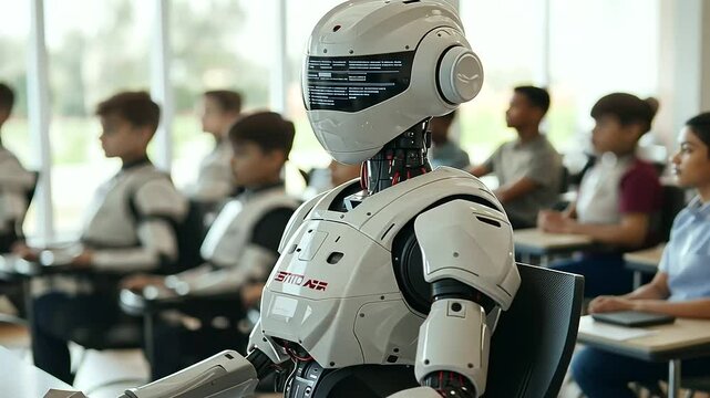 Humanoid Robots Teaching Children in AI Driven Classroom