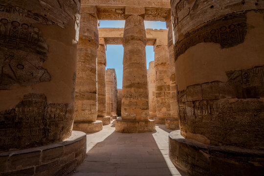 Temple of Amun, Temple complex of Karnak, UNESCO World Heritage Site, Thebes, Egypt, North Africa