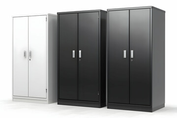 Two Storage Cabinets. Black and White Options