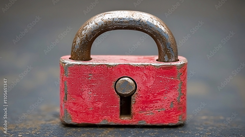 Poster A futuristic digital lock icon symbolizing technology integration for business data protection Stock Photo with side copy space
