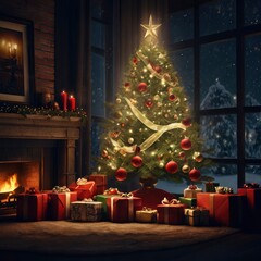 Christmas night in the city