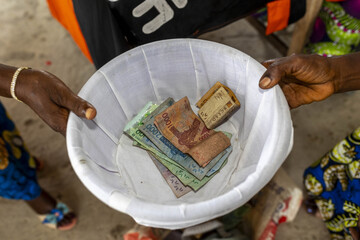 Microfinance and saving group in Our Lady of the Immaculate Conception church, Tohoue, Benin, West Africa
