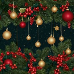 Naklejka premium Christmas night in the city