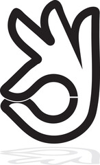 nice, OK okay hand symbol vector .eps
