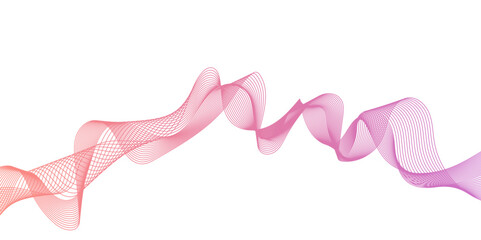 Abstract multicolor gradient wave lines vector background, twisted curve lines and blend effect, frequency sound wave lines, 3d contour line patterned background illustration.	