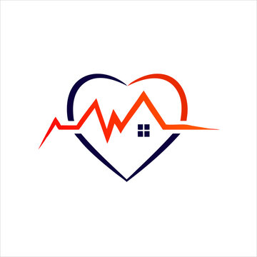 recommend clip art: A stylized electrocardiogram (heartbeat line) that peaks into the shape of a heart and dips into the outline of a house, representing the emotional connection to home.
                    
