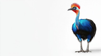 Colorful Exotic Bird with Vibrant Feathers and Striking Profile