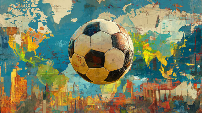 Football match action. world