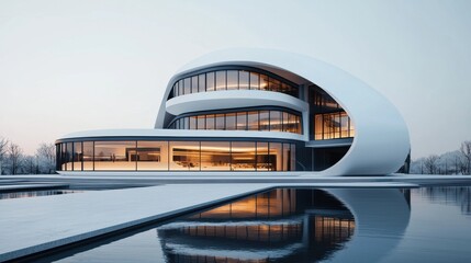 Fototapeta premium Futuristic campus design for global citizenship and education