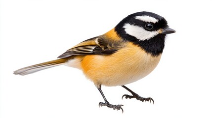 Closeup of a Charming Black Capped Chickadee Perching on a Branch in a Natural Setting