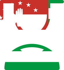 Abkhazia flag on Male student icon