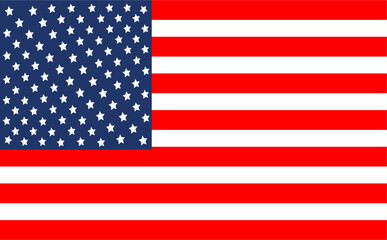 Obraz premium USA flag. USA flag vector. American national symbol of united states with stars stripes illustration on white background.