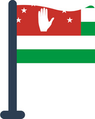 Abkhazia Flag Rounded