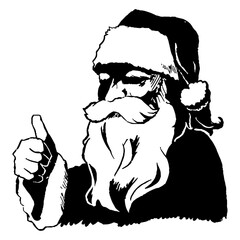 グッドサインするサンタ