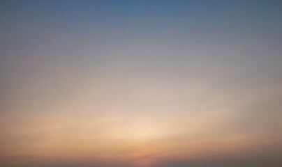 Dramatic sunset with twilight color, background of colorful sky 