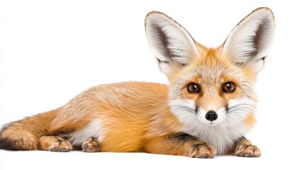 Inquisitive Woodland Fox Resting in Forest