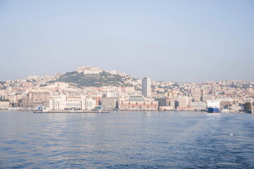 view of the city of Naples from the sea