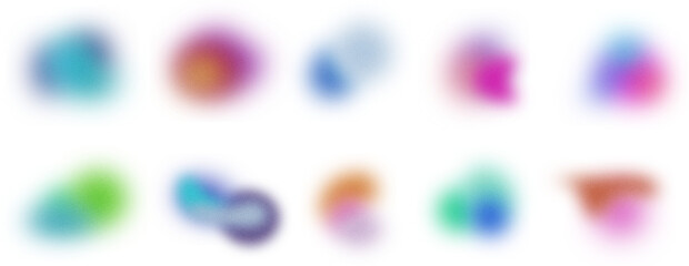 Gradient Abstract Shapes with Blur and Noise Effects Perfect for Creative Digital Art Projects Featuring Gaussian Gain Textures and Vivid Colors Ideal for Website Backgrounds, App Designs, Posters, an