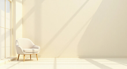 interior of a room with a chair