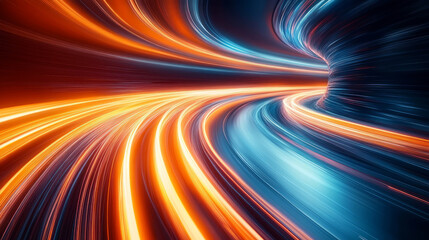 Abstract colorful flowing lines business technology theme background