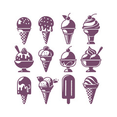  A Silhouette Collection of Ice Cream Designs