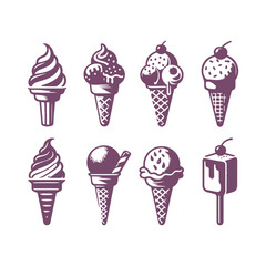 A Collection of Ice Cream Silhouettes