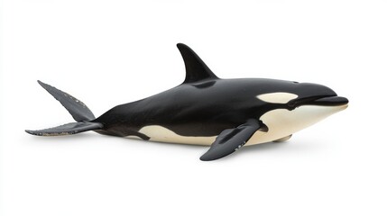 Fototapeta premium Majestic Orca Whale Gliding Through the Serene Ocean Depths