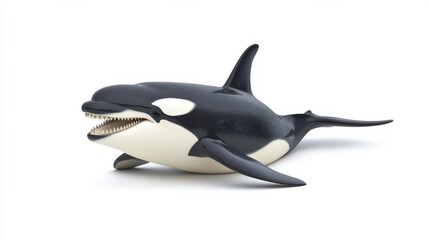 Obraz premium Magnificent Orca Leaping Out of the Ocean Powerful Predator of the Sea