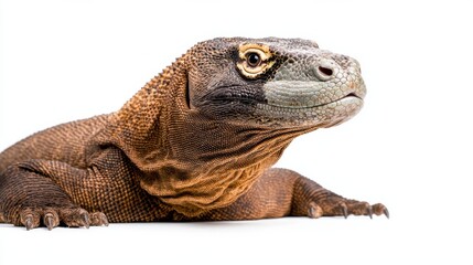Obraz premium Close up Portrait of a Green Iguana Lizard in Natural Habitat
