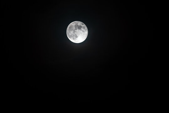 full moon against the black sky - Powered by Adobe