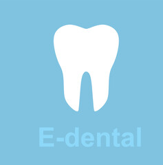Letter e dental modern logo