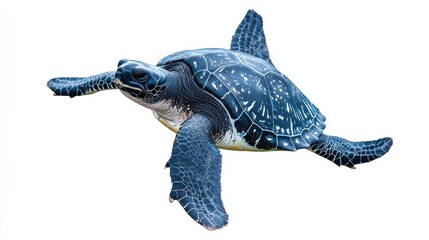Fototapeta premium Underwater Turtle Exploring the Ocean Depths