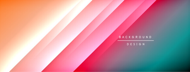 Colorful gradient with lines made of shadow and light. Creative background